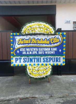 Papan Bunga Duka di Catuharjo